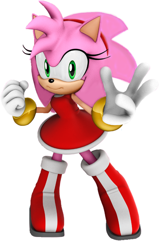 Modern Amy With Old Hair Style 3d Version By Silverdahedgehog06 - Amy Rose (558x829)