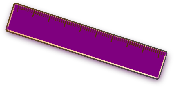 Purple Clipart Eraser - Ruler Clipart Hd (600x301)