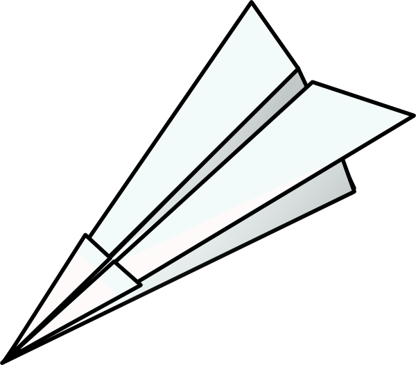 Toy Paper Plane Clip Art At Clker - Paper Airplane No Background (600x526)