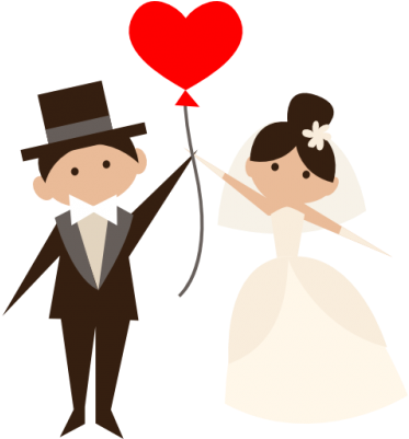 Red Heart, Bride, Wedding Couple, Romantic, People, - Groom And Bride Png (400x400)