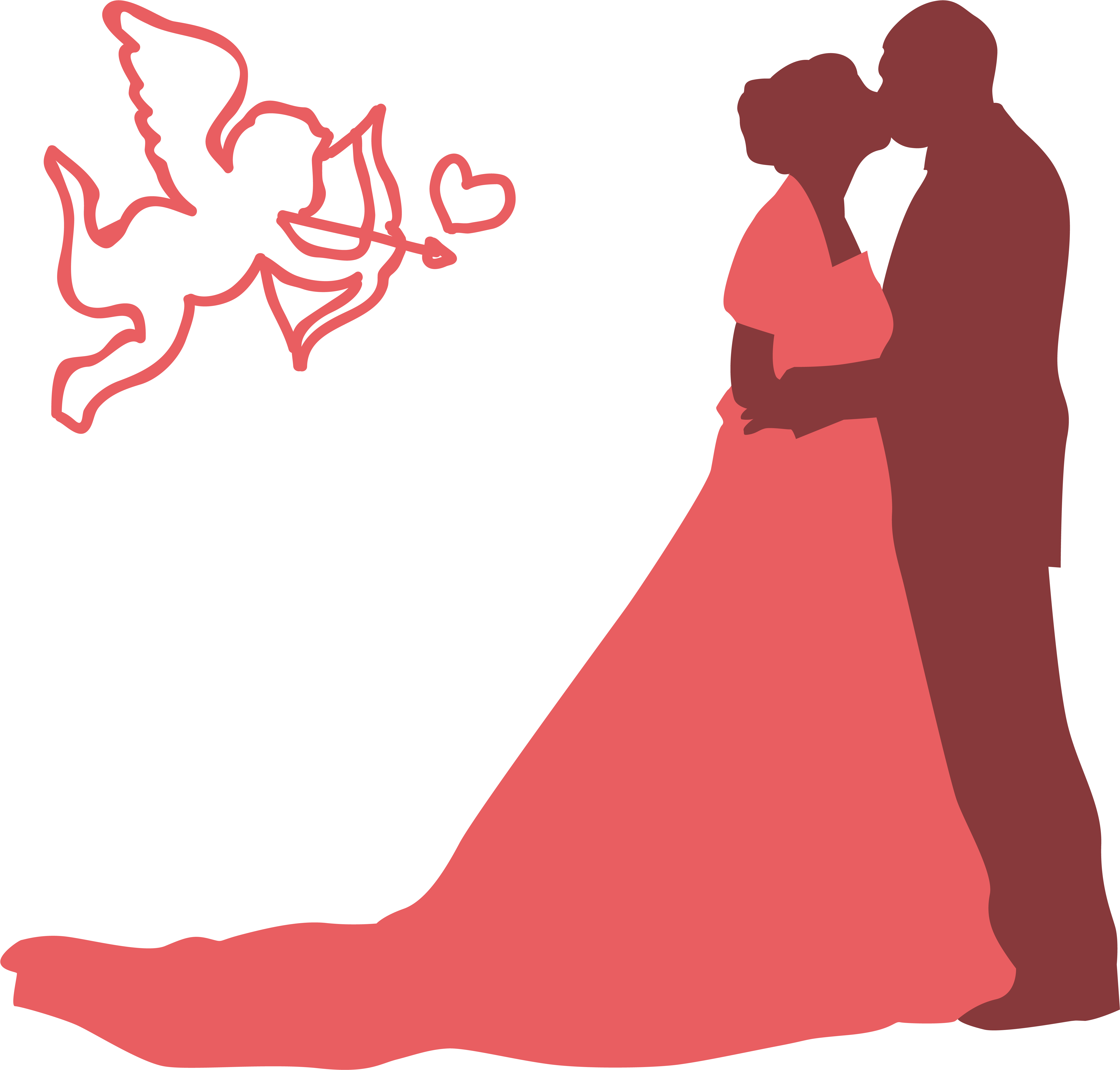 Wedding Silhouette Clip Art - Wedding Silhouette Clip Art (5906x5906)