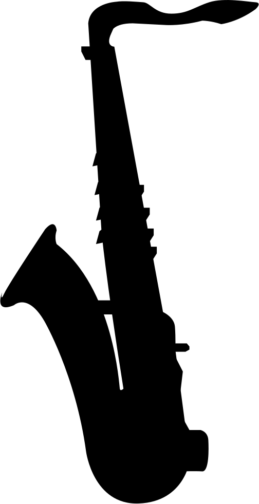Jazz Svg Png Icon Free Download - Saxophone Silhouette Png (504x981)