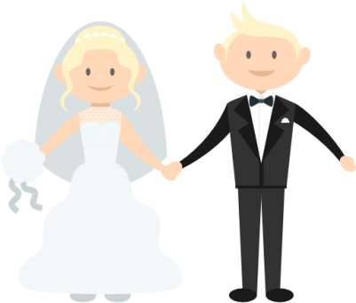 Groom, Romantic, Bride Icon Png Png Images - Wedding (400x400)