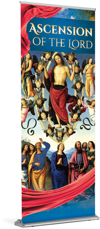 Ascension Glory Banner - Ascension Of Christ C 1495-98 Pietro Perugino (c 1450-1523italian) (1024x1024)