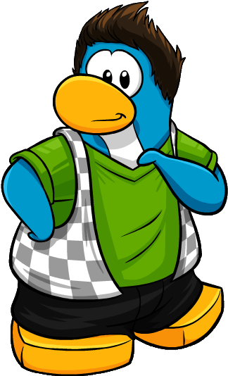 Azul-cool - Pinguinos De Club Penguin Cool (373x544)