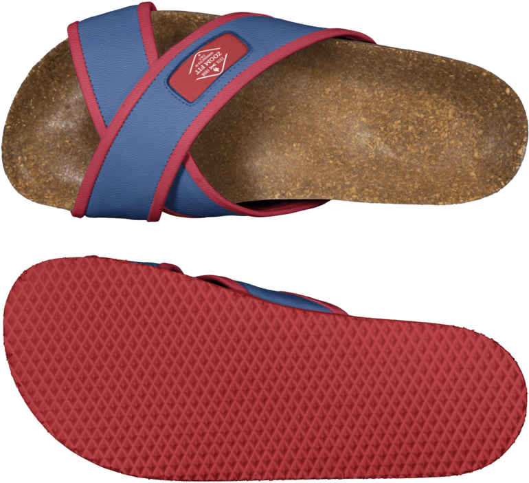 A Funny Sandal With Rubber Textured Insole Cork - Slipper (1000x1000)