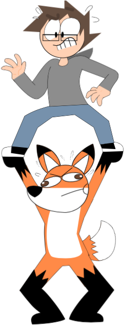 A Very Strong Fox By N1nt3nd053 - Cartoon (308x634)