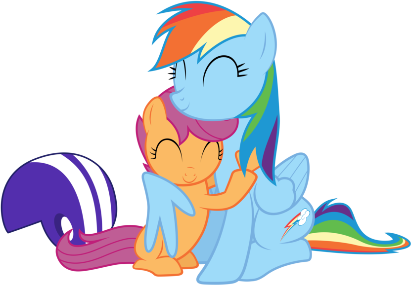 My New Big Sister By Rubez2525 - Rainbow Dash Scootaloo My Little Pony Friendship Cute (900x600)