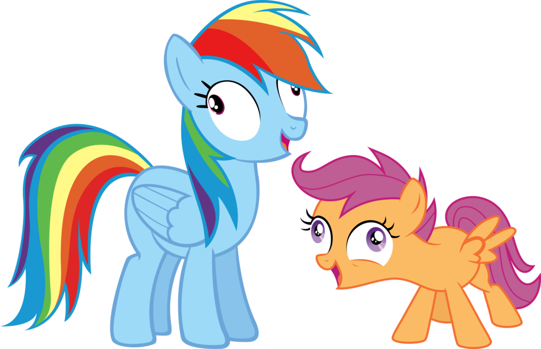 Like Big Sister Like Little Sister By Bobbatron808 - Rainbow Dash Derp (1112x719)