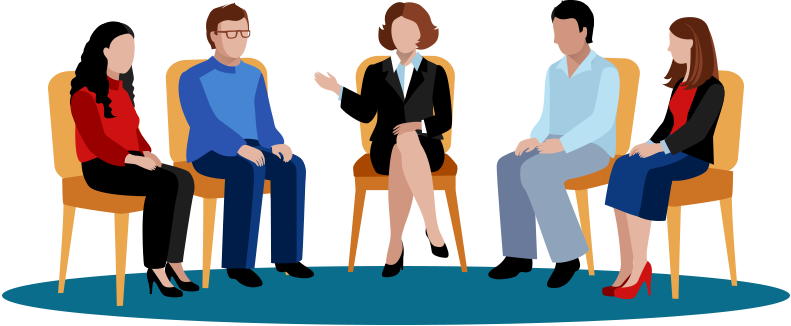Group Counselling Clipart Png (791x326)