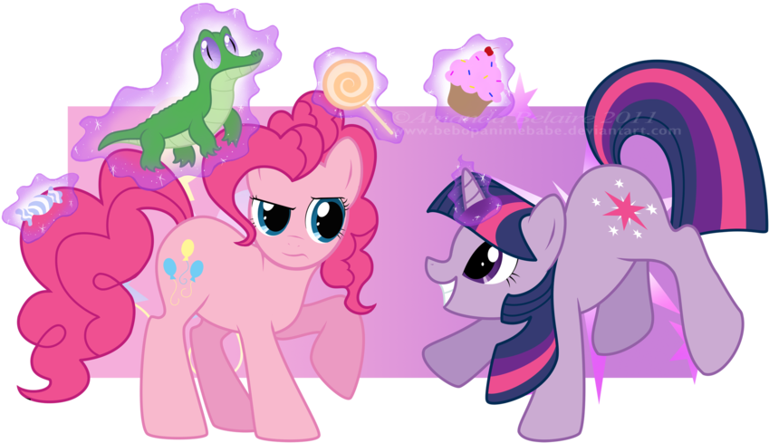 Fluttershy And Bubble Berry - Mlp Twilight Sparkle And Pinkie Pie (900x521)