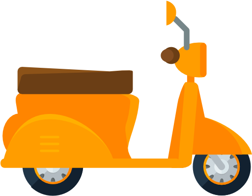 Scooter Clipart Motorcycle Delivery - Motorcycle Delivery Png (512x512)