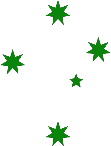 This Free Clip Arts Design Of Southern Cross - Australian Flag Green And Yellow (2550x3300)