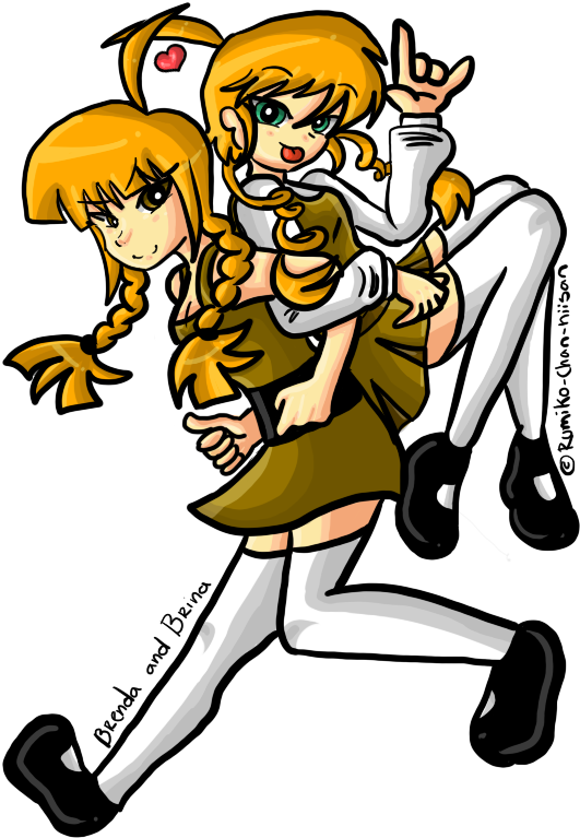 Big And Little Sister By Rumay-chian - Cartoon (600x780)