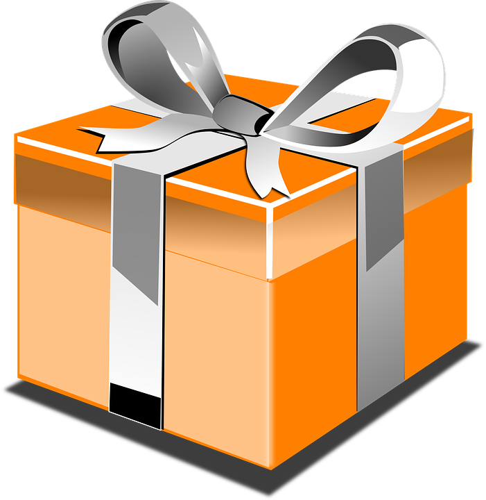 Shipping Cliparts 9, - Orange Birthday Present Clipart (701x720)