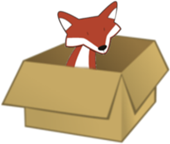 Box Clipart Fox - Out Of The Box (352x352)