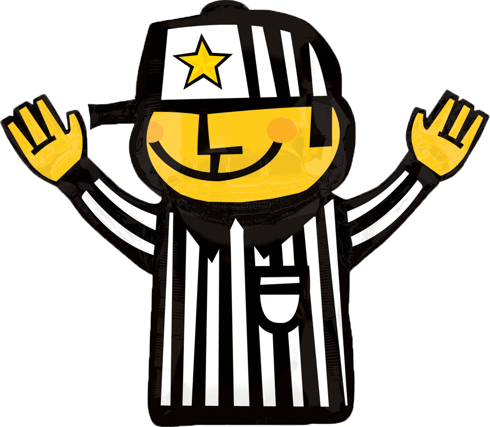 Shop Super Bowl Balloons Free Shipping On All Orders - 32" Referee Supershape Balloon - Mylar Balloons Foil (999x870)