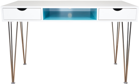 White & Aqua Duo Desk - Sofa Tables (492x492)