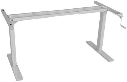 White Hand Crank Base - Standing Desk (600x338)