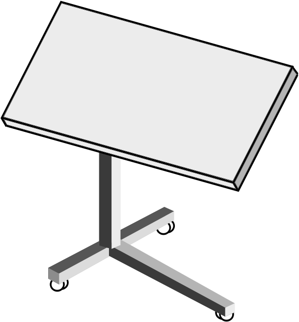 Free Rolling Laptop Desk - Table (813x900)