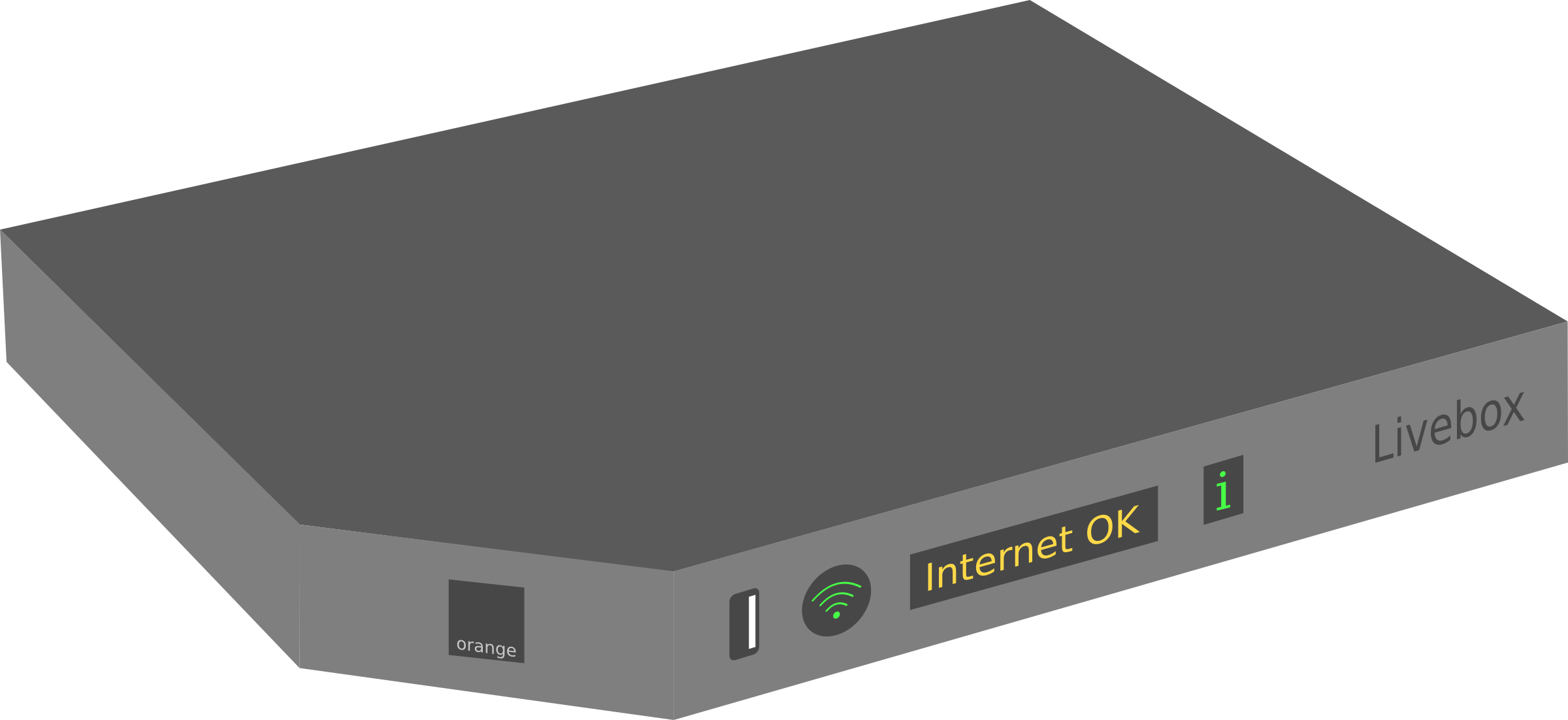 Livebox Play - Broadband Modem Clipart (2400x1102)