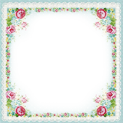 Soave Frame Vintage Flowers Rose Pink Blue White - طلبات أدوات التصميم مواليد (400x400)