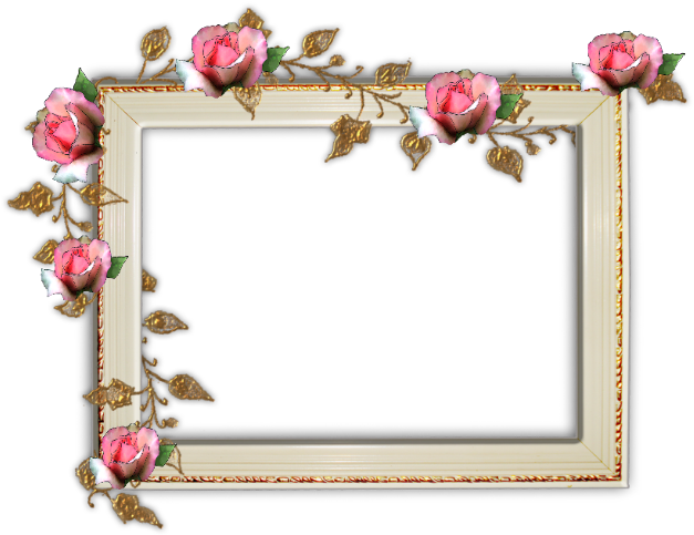 Rose Frame Png Rose Frame - Frame With Roses Png (640x521)
