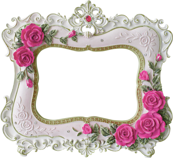 Paper Picture Frame Rose Flower - Red Cute Png Frame (600x548)