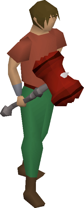 A Player Wielding The Dragon Warhammer - Dragon Warhammer Osrs (283x701)