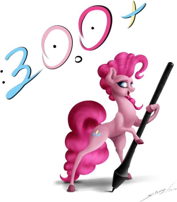 Pinkie Pie 300 Watchers By Skitsniga - Cartoon (894x894)