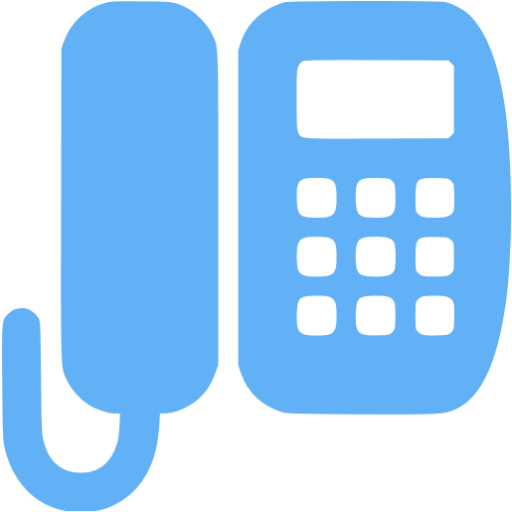 Tropical Blue Office Phone Icon - Office Phone Icon Png (512x512)