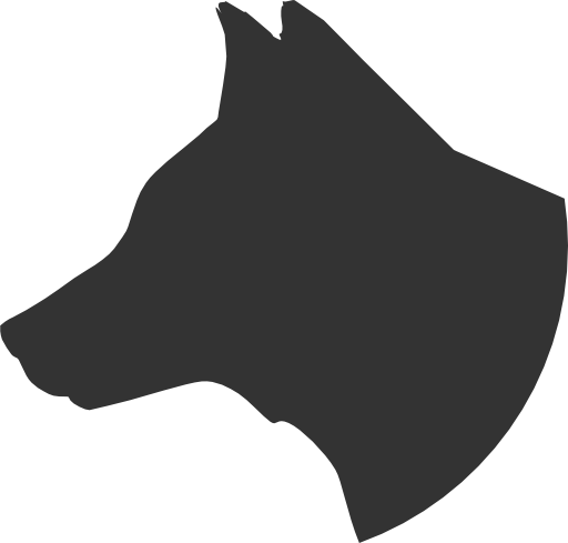 Dog Head Profile Clipart - Dog Head Silhouette Side (512x489)