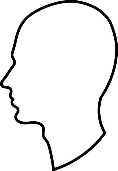 Clipart Profile Outline - Outline Of A Silhouette (408x592)