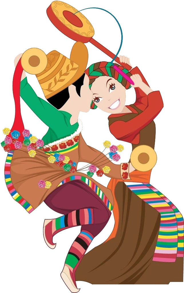 Tibetan People Cartoon Ethnische Minderheit - Tibetan People Cartoon Ethnische Minderheit (701x1024)