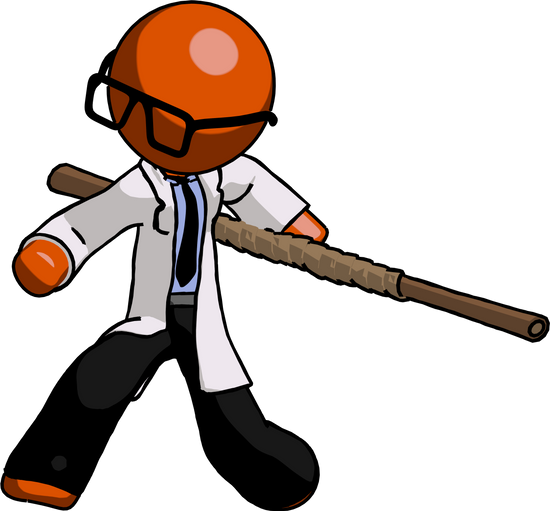 Doctor Scientist Man Bo Staff Action Hero Kung Fu Pose - Physician-scientist (550x511)