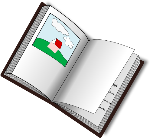 Open - Storybook - Clipart - Open Book Clip Art (537x487)
