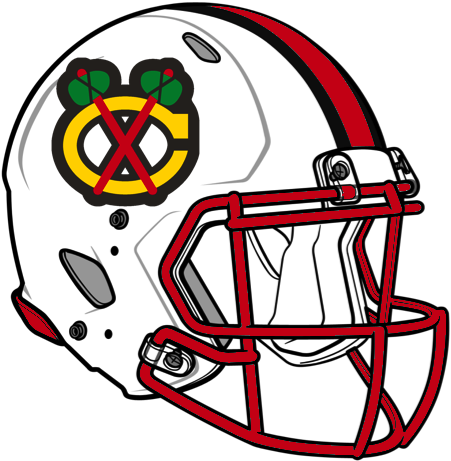 Chicago Blackhawks Football Helmet - Chicago Blackhawks Nhl Logo Wall Graphic Decal Sticker (640x480)