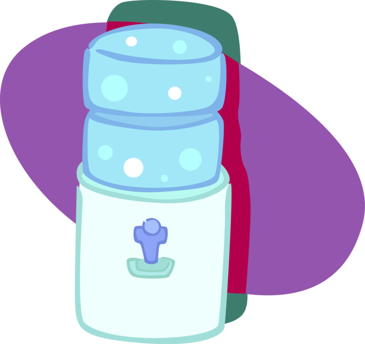 Vector Illustration Of Office Water Cooler Dispenses - Vector Illustration Of Office Water Cooler Dispenses (744x700)