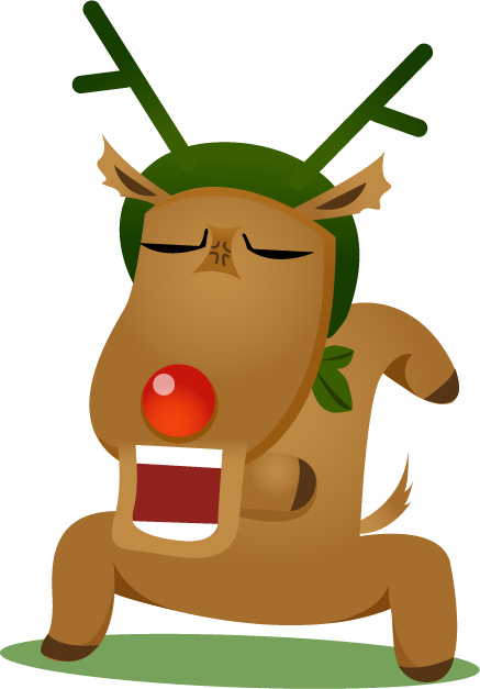 Deer Christmas Computer File - Cartoon (437x627)