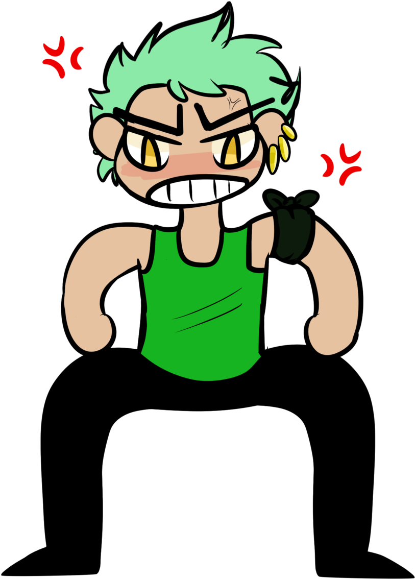 By Robot Dad Small Angry Zoro Idk By Robot Dad - Cartoon (1024x1166)
