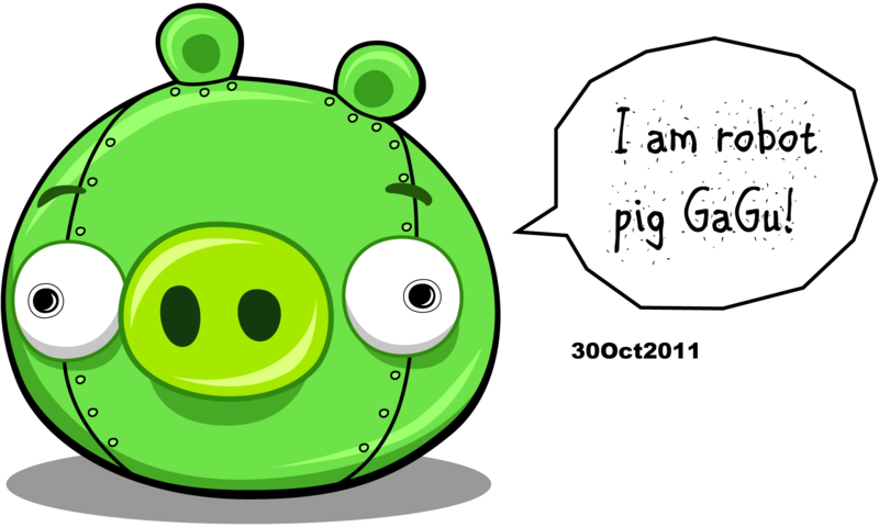 Robot Green Pig By Riverkpocc - Angry Birds Robot Pig (800x480)