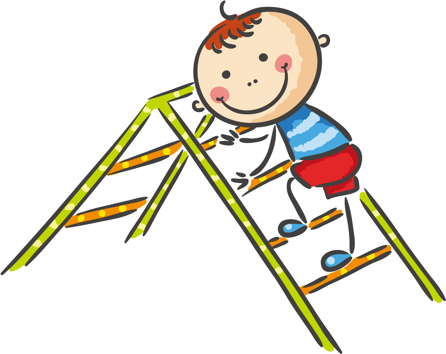 Playground Child Clip Art - Climbing On Ladder Clipart (1500x1500)