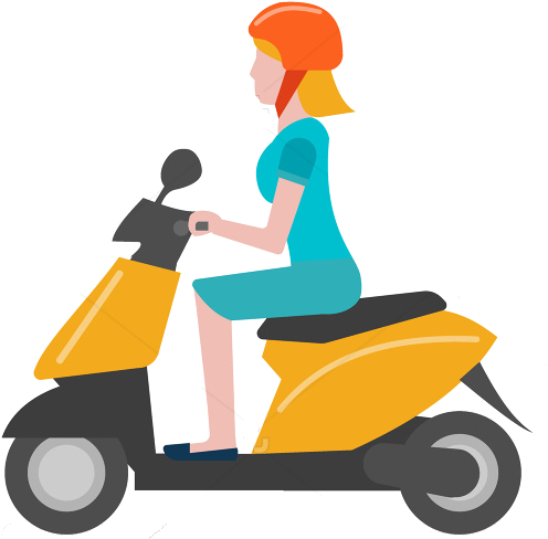 Scooter Solo Femme - Scooter Motor Play Pizza (540x512)
