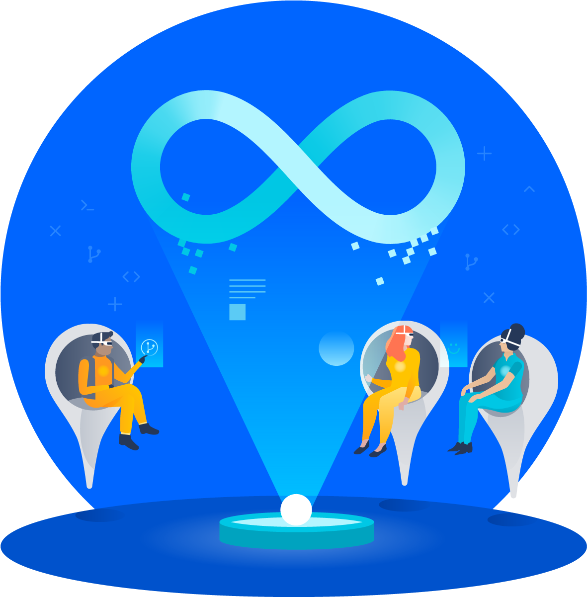 Hologram Clipart Software Development - Atlassian Devops (1482x1504)