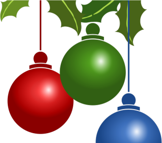Christmas Decorating Cliparts - Hanging Christmas Baubles Vector (640x480)