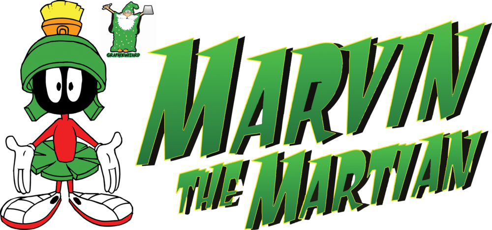 Marvin The Martian And Logo - Marvin Martian Ray Gun (1000x469)
