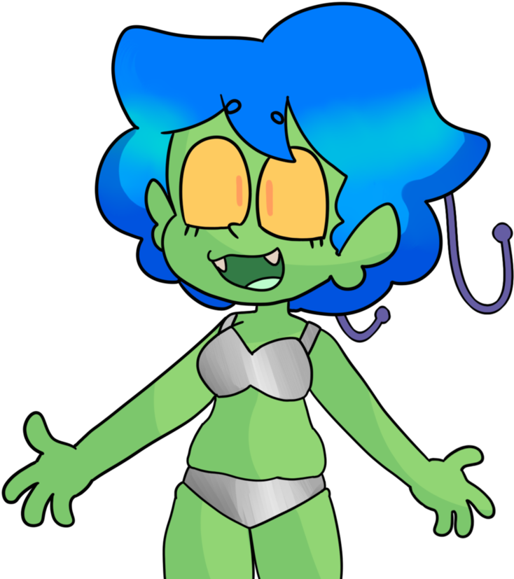 Martian Girl From Planet V By Cozynosy - Art (881x907)