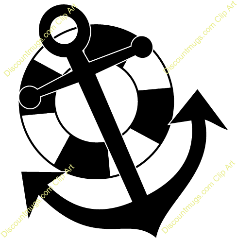 Free Anchor And Lifevest Clipart - Free Anchor And Lifevest Clipart (500x500)