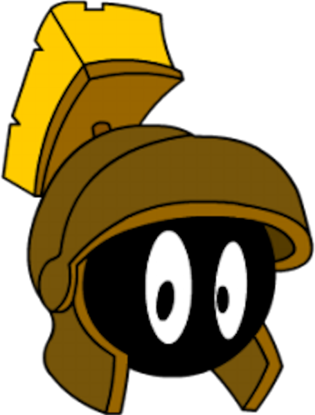 Share This Image - Marvin The Martian Face (455x600)