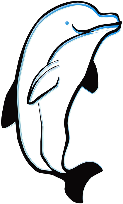 Jellyfish Outline 6, Buy Clip Art - ภาพ ระบายสี ปลาโลมา Png (464x720)